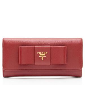 Prada Saffiano Bow Continental Wallet